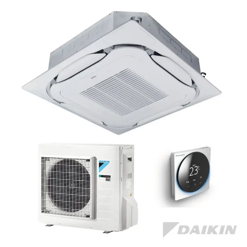 Daikin Roundflow binnenunit, buitenunit en Madoka controller